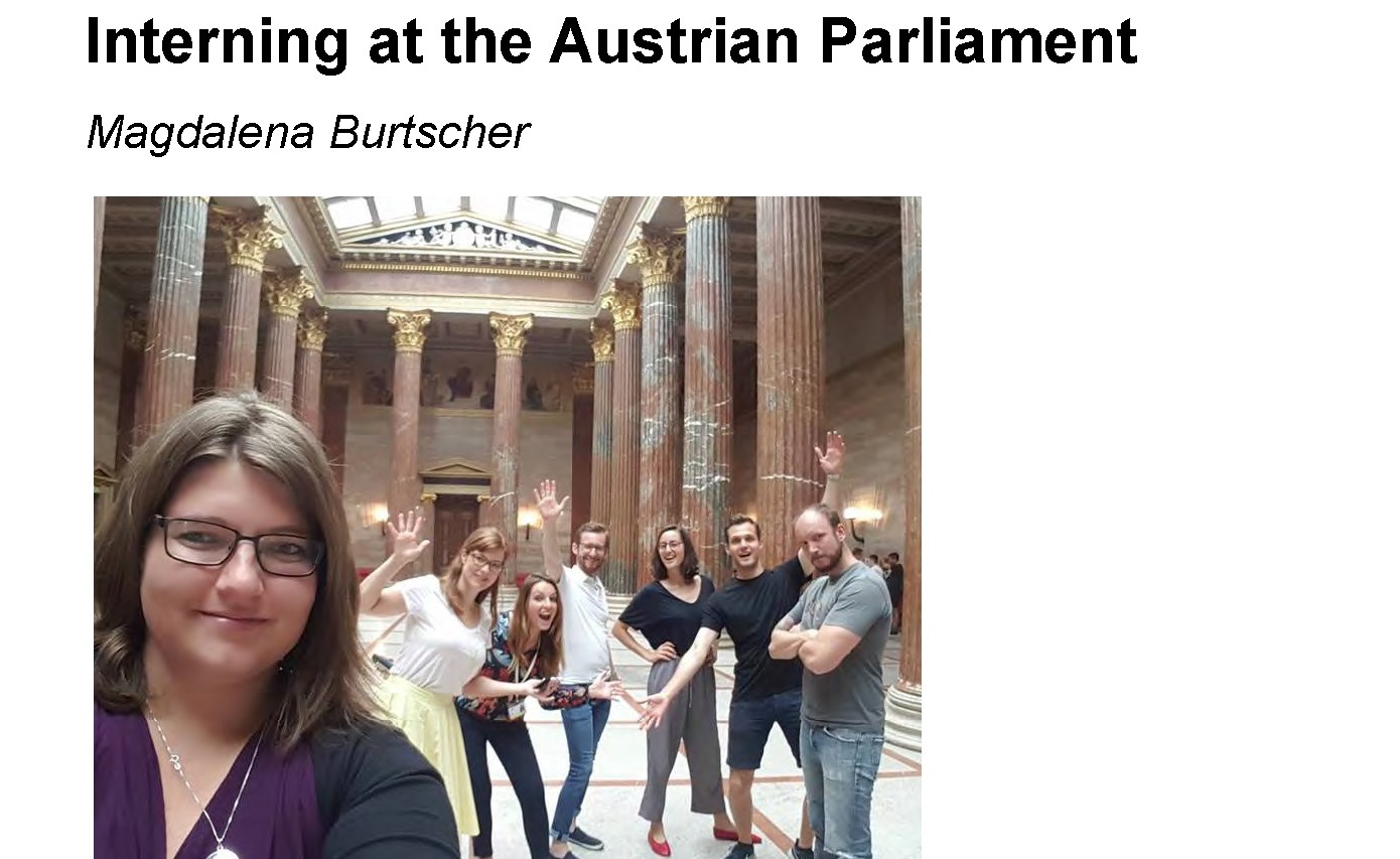 M. Burtscher – Interning at the Austrian Parliament