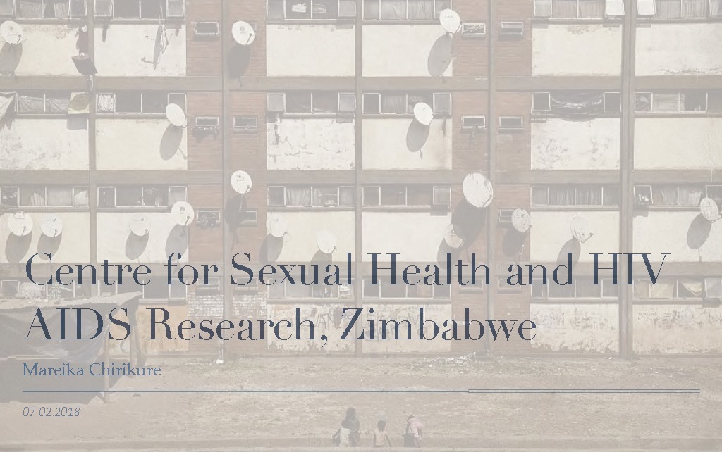 M. Chirikure – Centre for Sexual Health and HIV AIDS Research