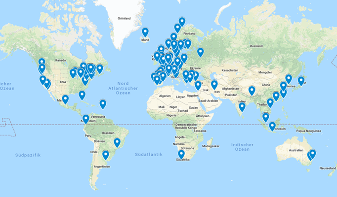 Study Abroad Map 2014-2018