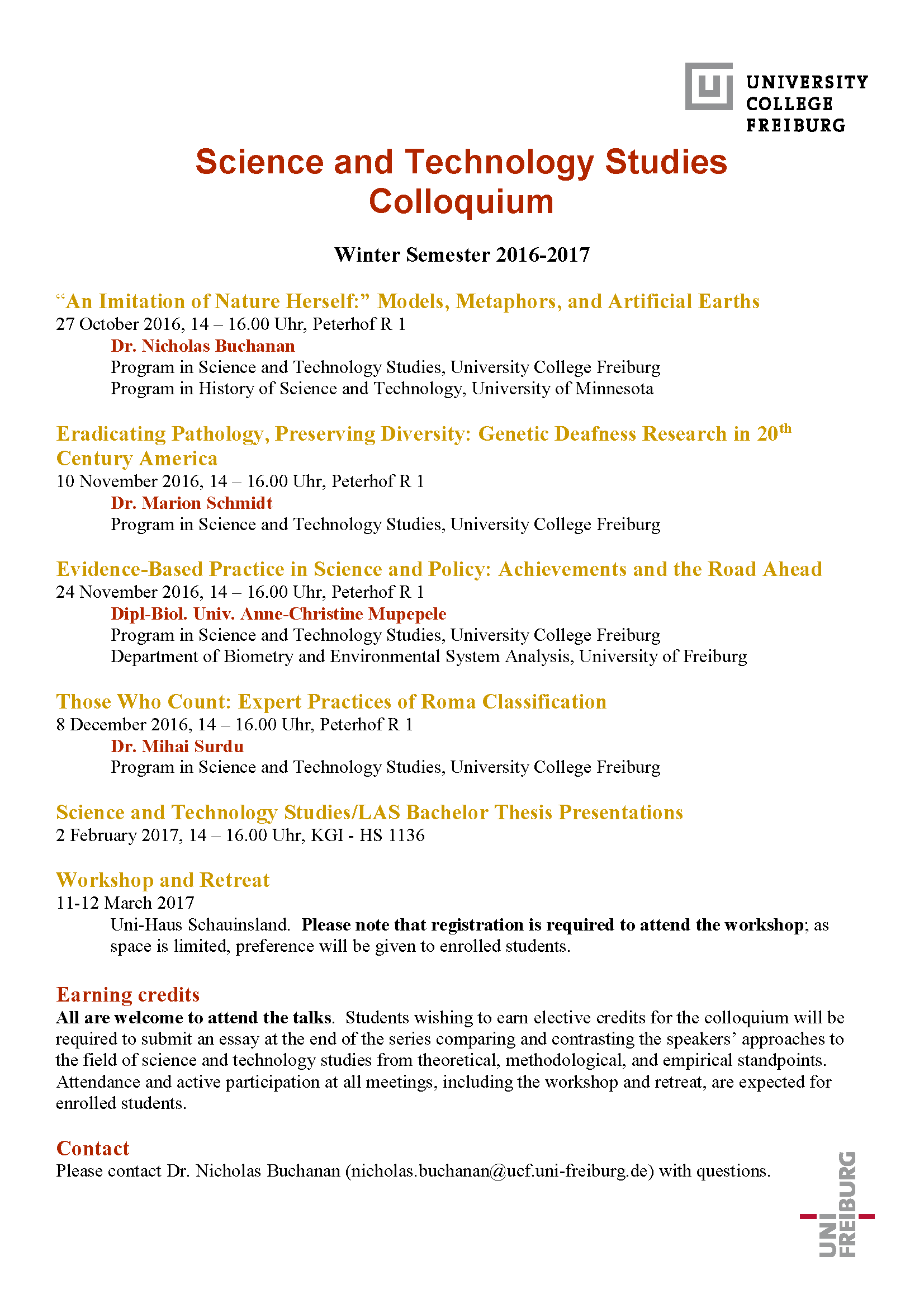 STS Colloquium WS 2016-17