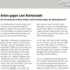 Allein gegen Leni Riefenstahl