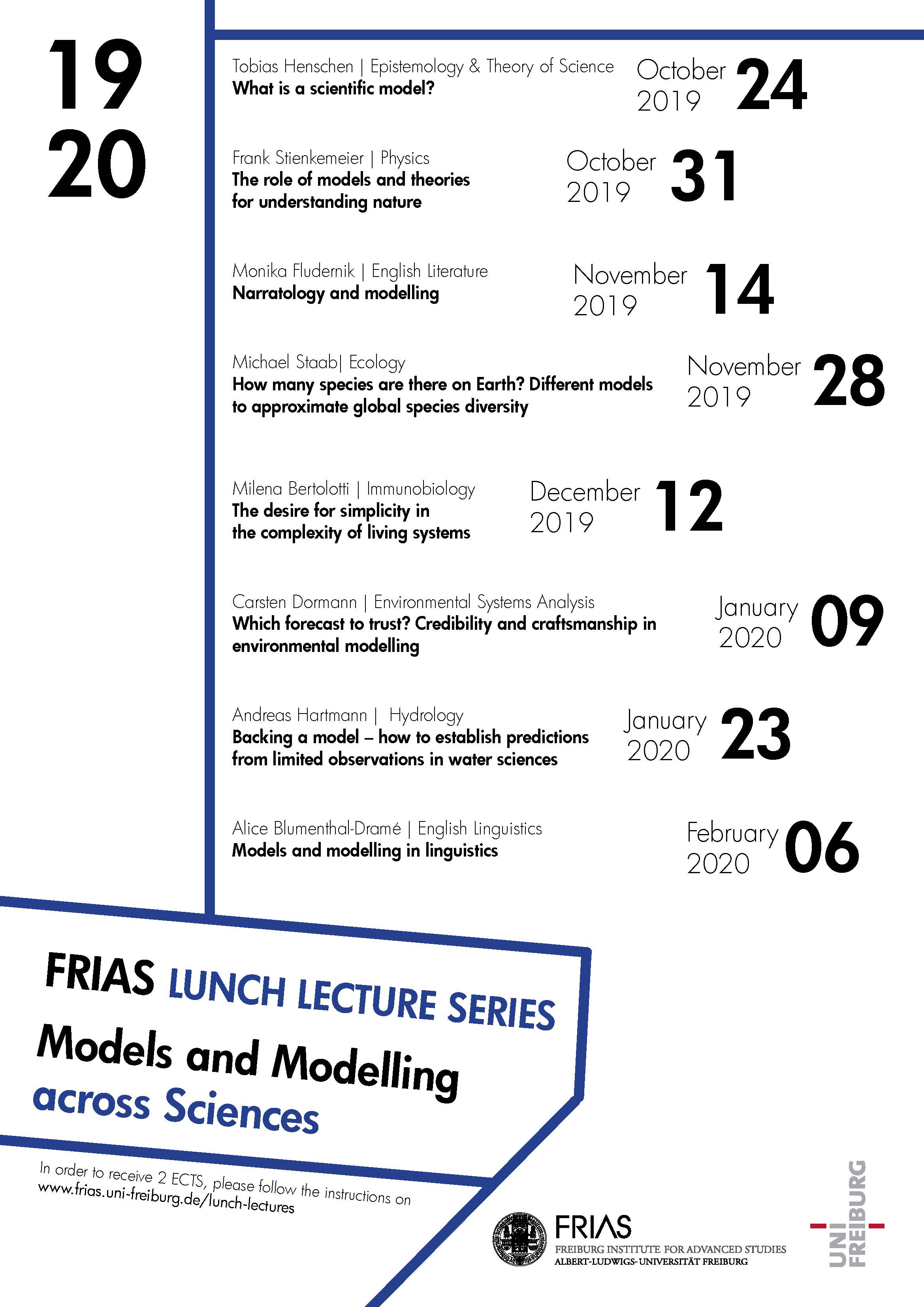 FRIAS Lunch Lectures WS 2019-20