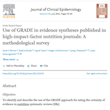 Paper Use of GRADE
